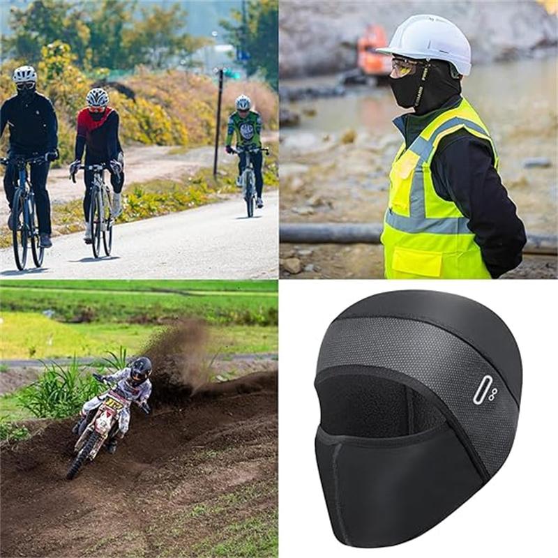 Glugă Elastică de Ciclism Iarnă Termică Rezistentă la Vânt Mască de Schi Motocicletă Balaclavă Acoperire Față Căciulă Skull