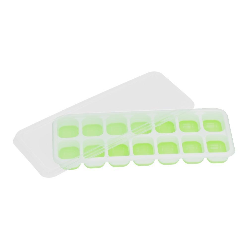2pcs Removable Lid Ice Cube Mold Spill-Resistant Freezer Ice Mold Stackable Ice Cube Tray Bartender