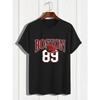 European Size Men's Short Sleeve T-Shirt BOSTON89 - Youthful, Sporty, Simple, Fashionable, and Versatile Apparel for Men