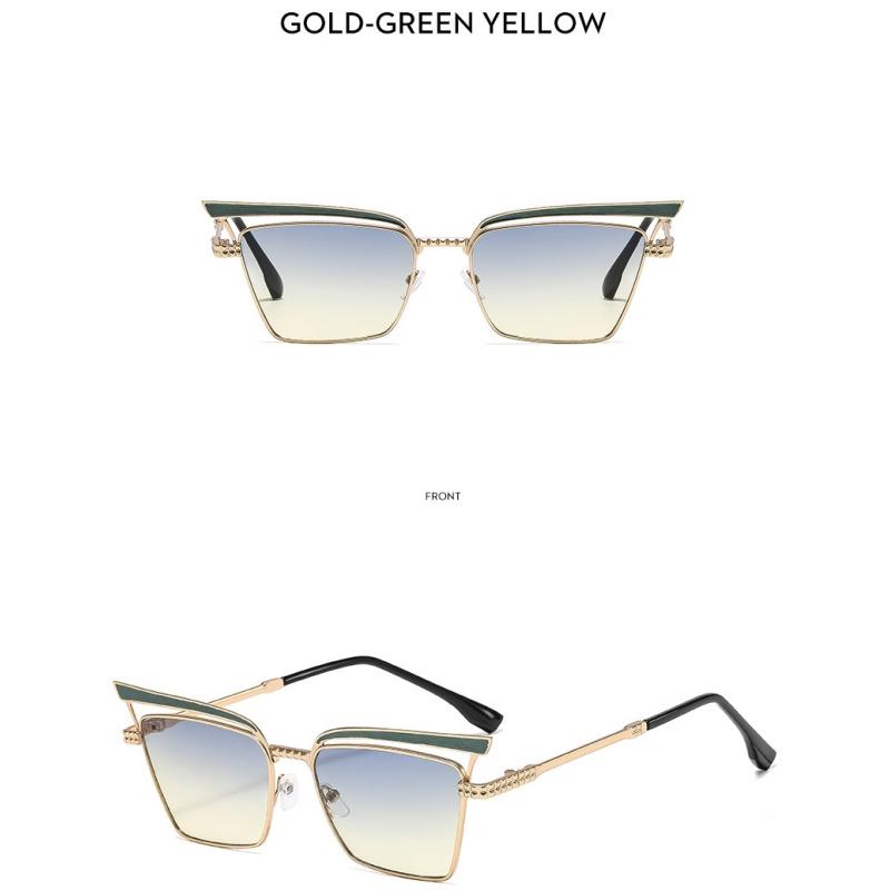 Women's sunglasses, fashionable metal cat eye sunglasses.