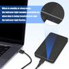 Portable 2.5inch SATAs Hard Drive Enclosure for SSDs HDDs No Screw Design ABS Construction