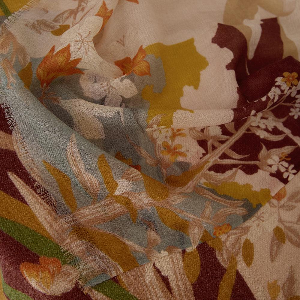 Water-Soluble Cashmere Scarf: Lightweight Square Shawl for Summer & Air-Conditioned Comfort