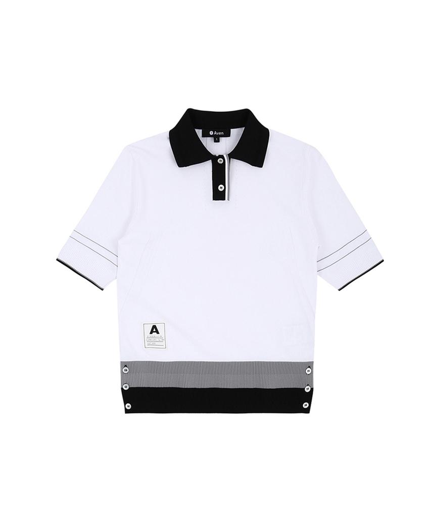 AVEN Classic Knit Polo Shirt White