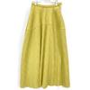 LE CIEL BLEU [Good Condition/24Stainless Steel] 24S67102 Wave Pleated Skirt skirt 34 yellowUsed
