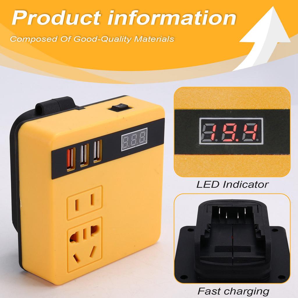 ABUL-Power Inverter DC Inverter Adapter Power Supply Inverter For Outdoor Work For