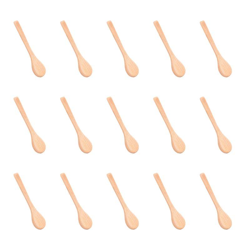 Versatile 30 Pieces Mini Wooden Spoon Small Soup Spoons Serving Spoons Condiments Spoons Wooden Honey Teaspoon