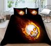 Bed Cover Home Bedclothes Bedding Set 2/3pcs 3D Skull Printing Microfiber Washable Bed Quilt Cover Set