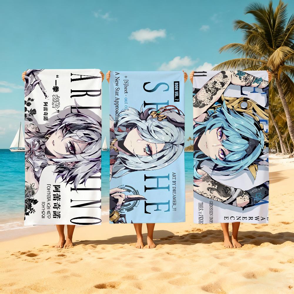 Anime girl Towel Beach Quick Dry Soft Pool Towels Gift for Travel Gym Shower Camping sports