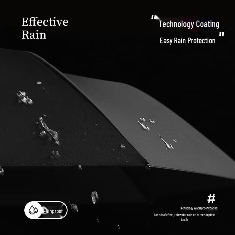 Large Reinforced 10-Rib Manual Folding Umbrella