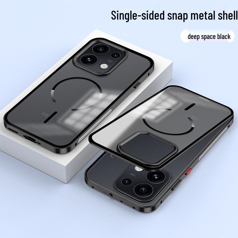 OPPO Reno 16 Overseas Magnetic Ring Case - Frosted, Drop-Proof Design