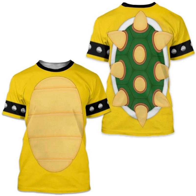 

Hot Summer Men Shirt Cartoon Bowser 3D Printed Women T-shirts Harajuku Male Female Casual Cosplay Costumes Tshirt M