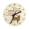 Collie Rough, Long-Haired Collie - Clock with Dog, Wooden Clock with Engraving, Personalised Clock by