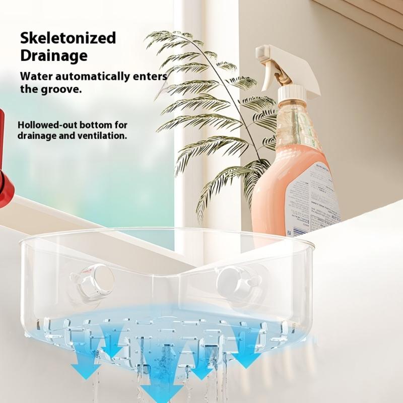 Flexible Kitchen Sink Corners Organizer Space Saving Storage Rack Waterproof Triangle Shaped Sponge Holder