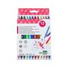 Feutre coloriage liderpapel duo 2 pointes fibre 5mm et 2.5mm longueur écriture 800m boîte carton 12 unités