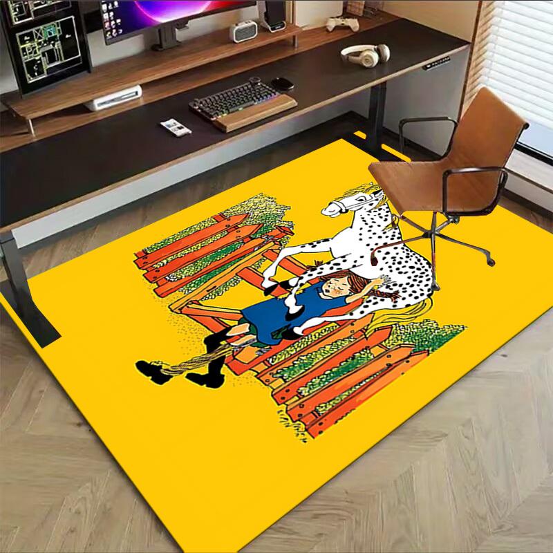 1PC Girl Horse Extra Large Non Slip Floor Carpet, Office, Family, Bedroom, Studio Large Area Rug Indoor Rugs