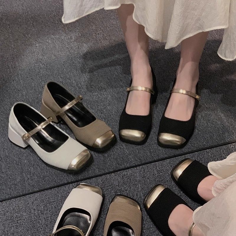 Increase the Popularity of Summer Internet Celebrities Are Not Tired Mary Jane Shoes Women's Retro British Style Single Shoes Soft Sole Spring Feet