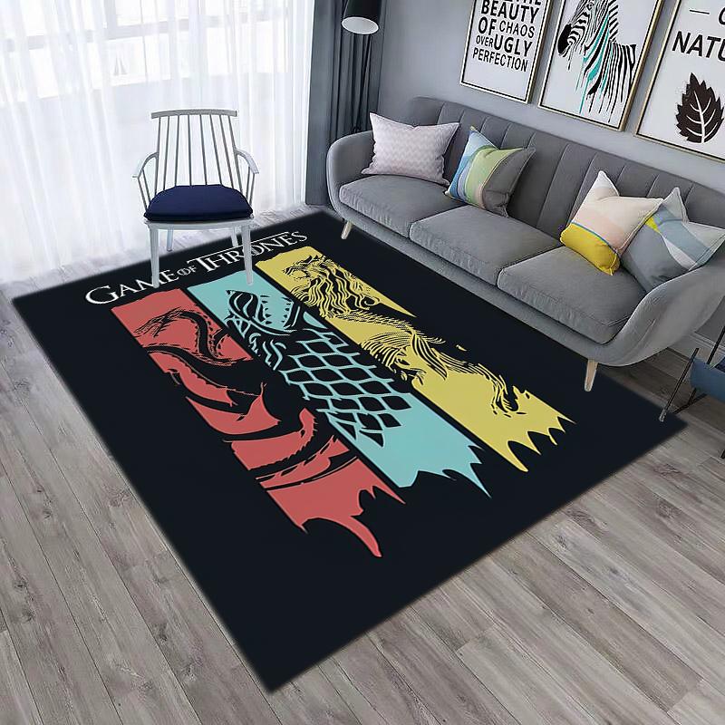 1Pc The Game Of Thrones Printed Rectangle Carpet, Home Door Mat, Outdoor Travel Protection Carpet A7