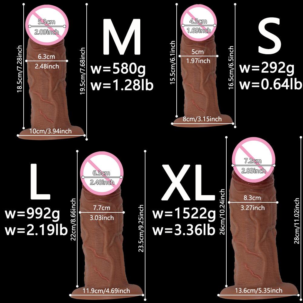 Alien Egg Free Plus Large Soft Silicone Brown Simulation Penis Female Masturbation Harem Adult Sex Toy