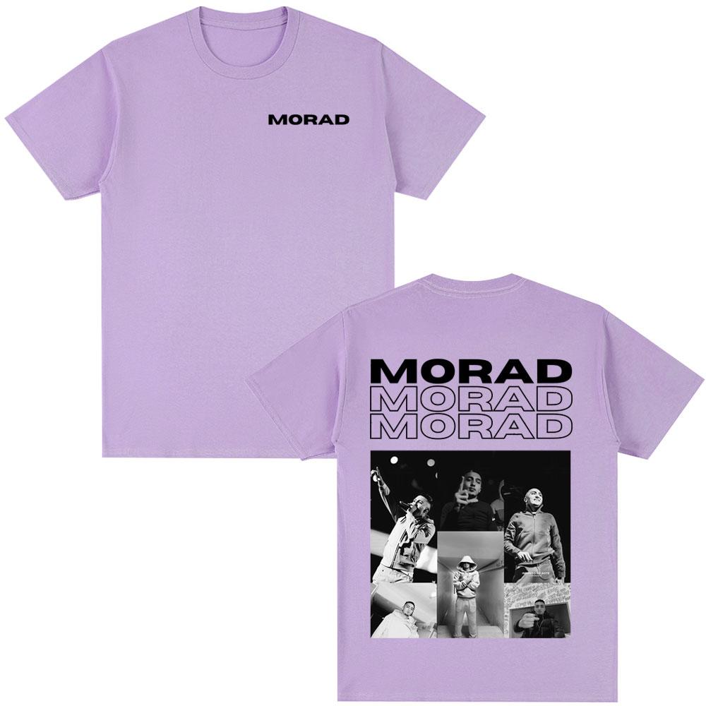 Rapper Morad MDLR Album Merch Tričko Pánské Dámské Oblečení Ležérní Bavlněné Tričko Módní Hip Hop Trička s Krátkým Rukávem Streetwear