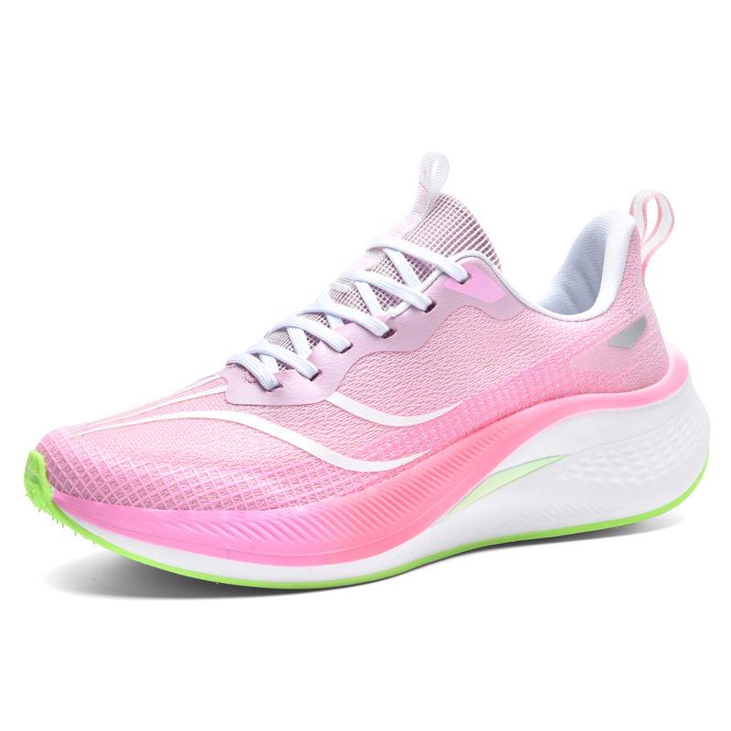 007 Breathable Mesh Running Shoes with Carbon Plate & Shock Absorption for Spring/Summer - Low-Top Casual Sports Shoes for Couples