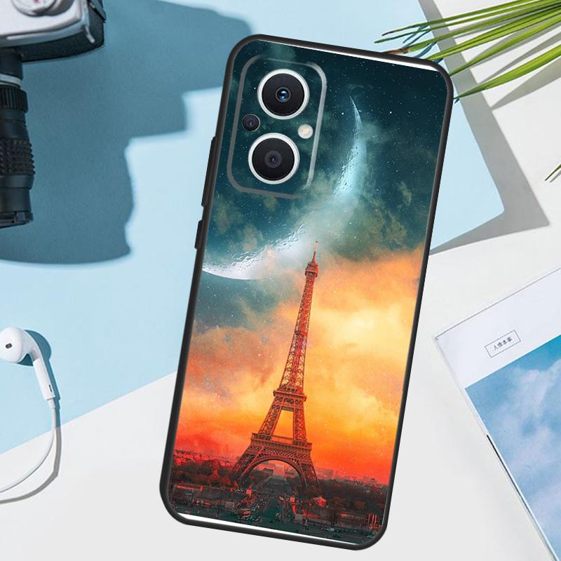 Paris Eiffel Tower France Cover For OPPO Reno 8 7 Lite 10 11 12 13 14 Pro 11F 12F 13F 14F OPPO Find X8 X5 X9 Pro Case