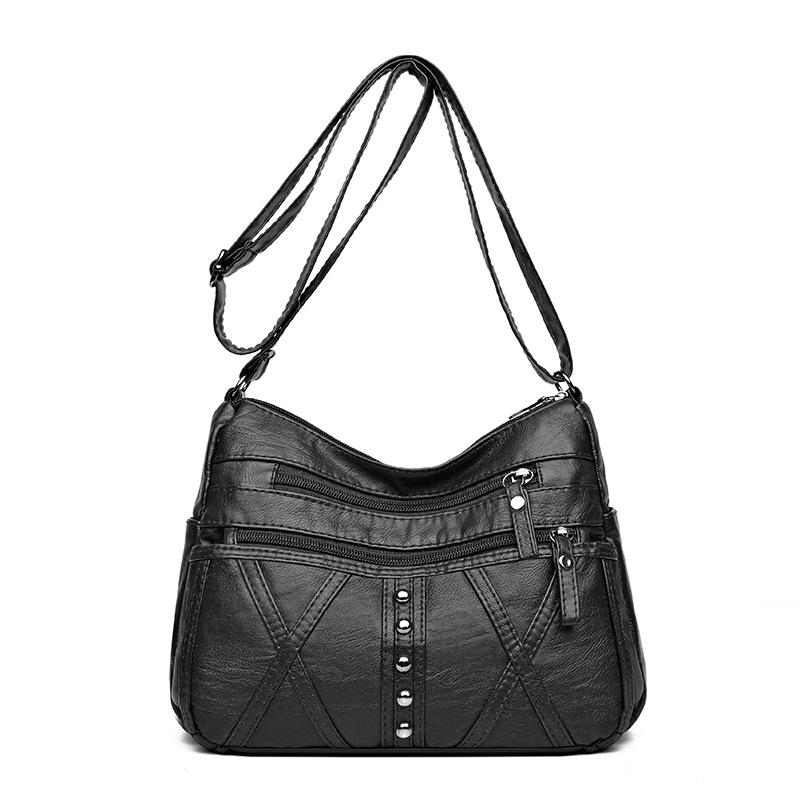 Elegante Retro Leder Crossbody Wickeltasche - Leicht, Stilvolles Europäisches & Amerikanisches Design