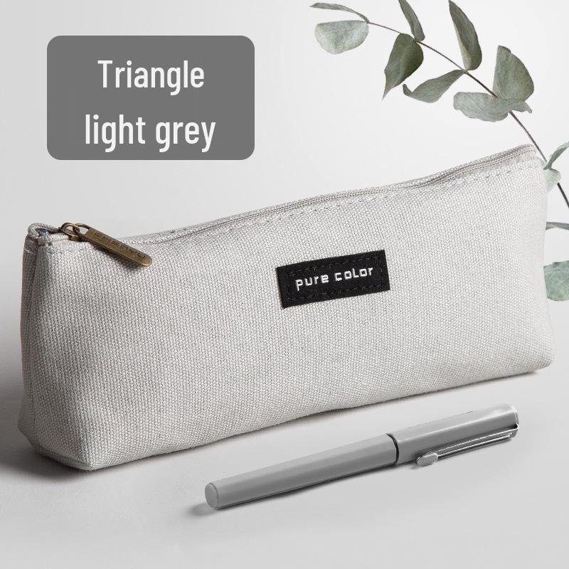 

Large Capacity Canvas Pencil Case for Students - Simple and Cute Design for Boys and Girls