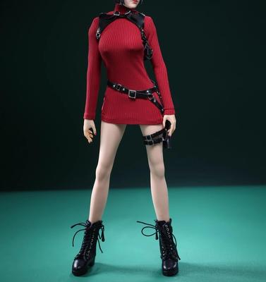 Toys Hobbies Scale Action Figure Beautiful Sexy Office Lady OL TBLeague Body Set with Long Sleeve High Neck Dress Skirt and Gun Holster Hanger and