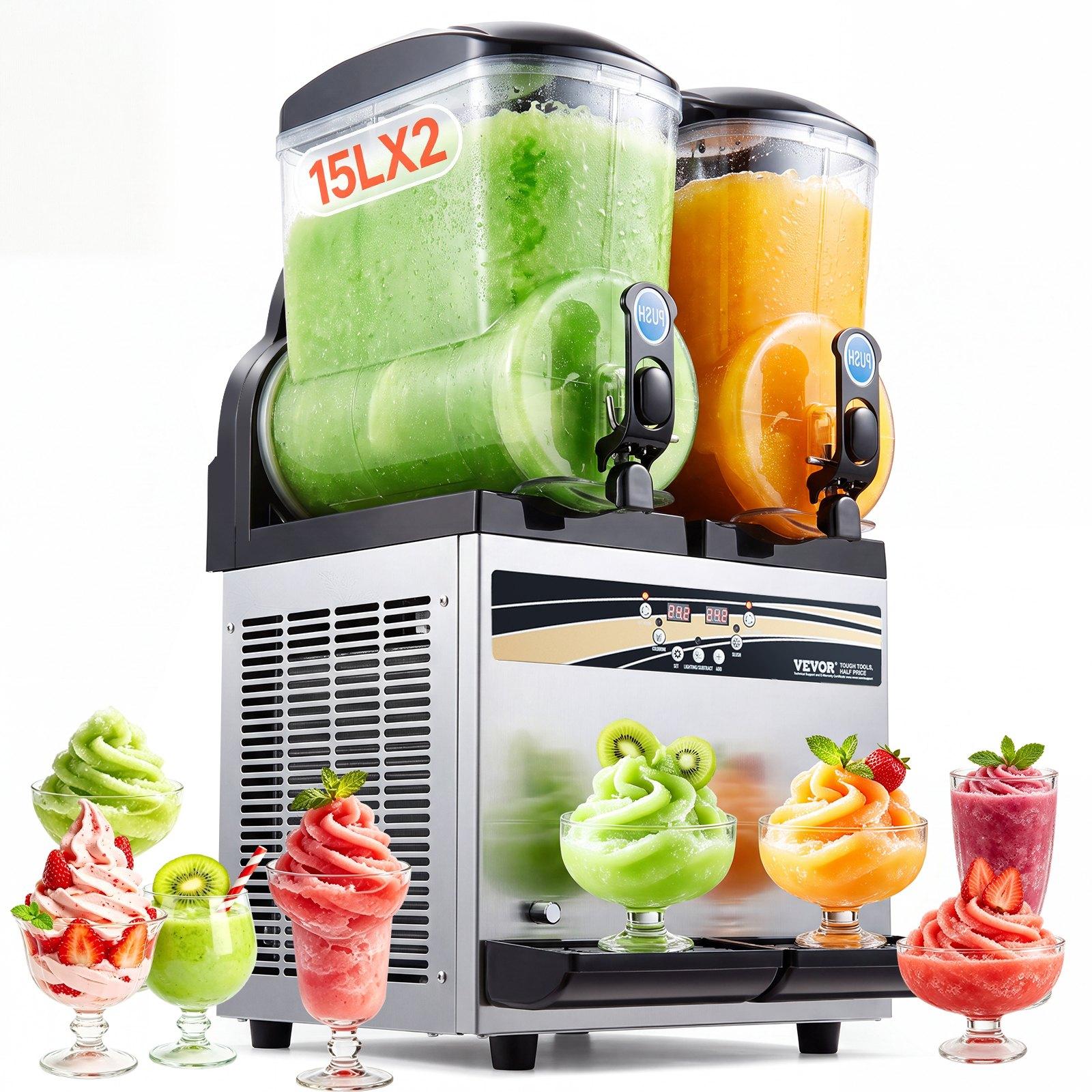 VEVOR Commercial Frozen Drink Maker, 15Lx2