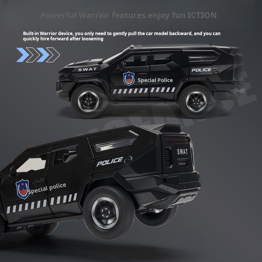 1:24 Scale Rezvani Avenger Simulation Alloy Armored Vehicle Model SWAT Collect Ornament Children Birthday Gift Recommend