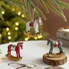 1Pc Resin Rocking Horse Christmas Ornament Vintage Style For Tree Hanging Home Decor DIY Craft Collection Gift Decoration Home
