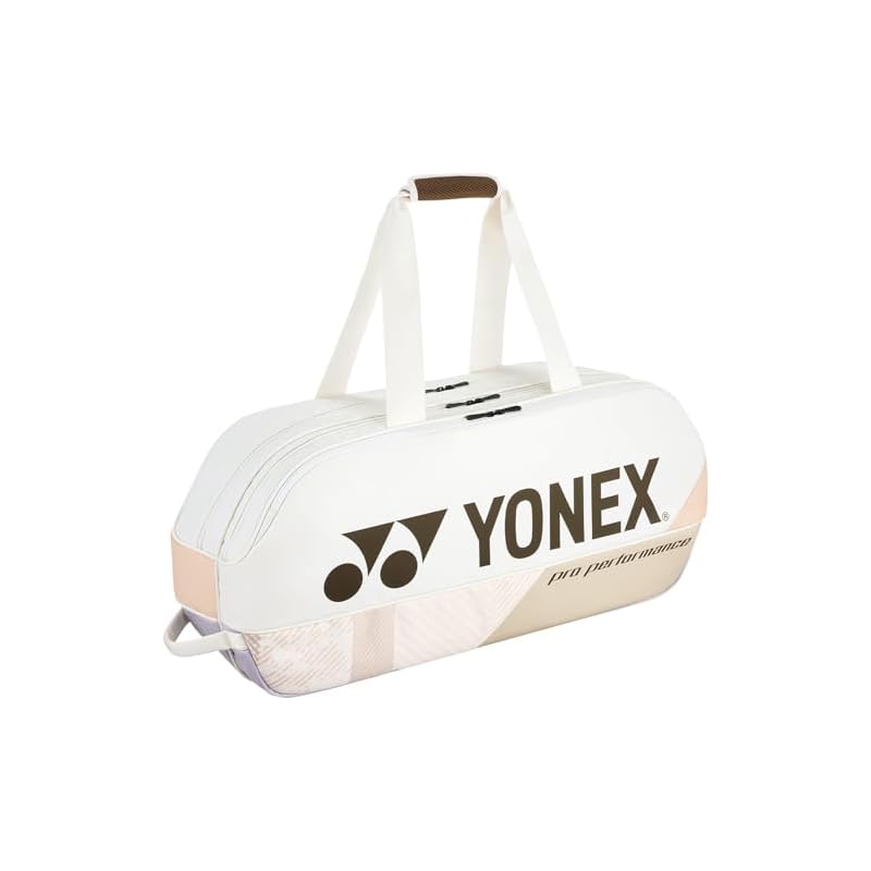 Yonex Tennis Tournament Bag, Holds 2 Tennis Rackets, Sand Beige (194) BAG2401W