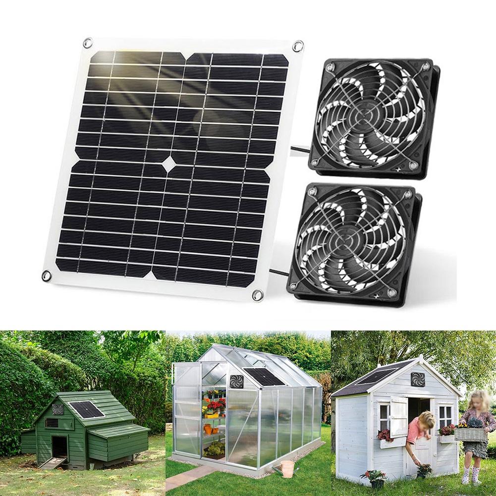 12W Solar Exhaust Fan For Cooling Heat Dissipation Of Chicken House Greenhouse Energy-saving Outdoor Waterproof Ventilator