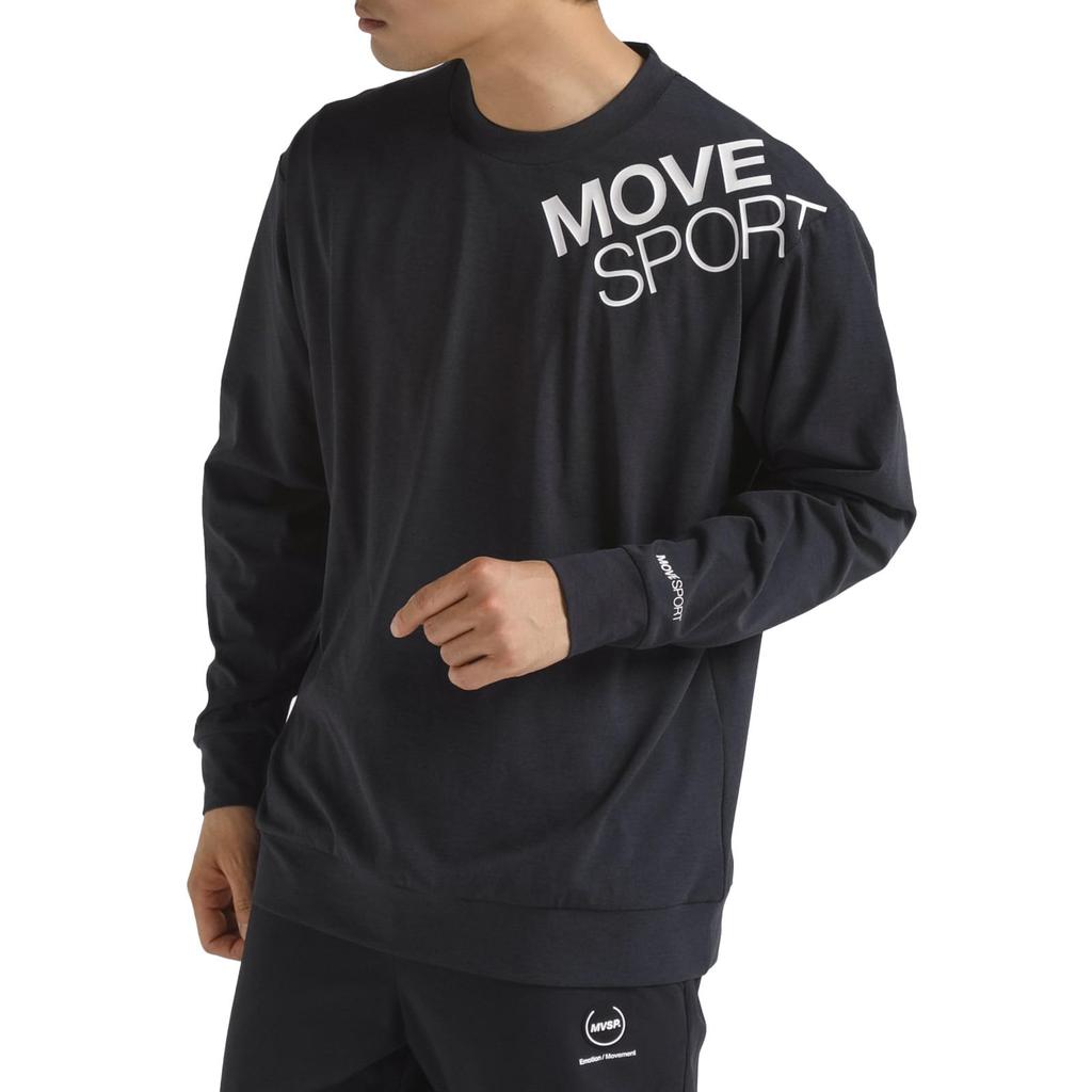 Long Sleeve Shirt Descente TOUGH Long Sleeve Shirt Stretch UV Protection Training Running BK00 XO [Move Sports] (UPF50+) (ST4FLT03M)