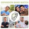 Elderly Night Glow Watches Digital Couple Elastic Band Classic Silver Color Student Casual Quartz Wristwatch Durable