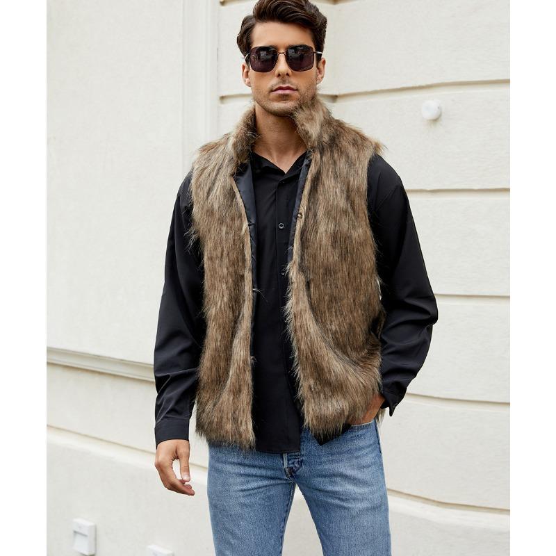 

Fashionable Casual Stand Collar Jacket Top Vest S жовтий