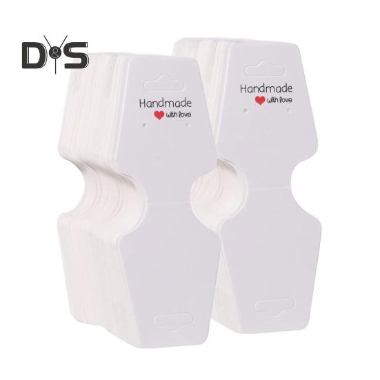 

100/200 шт. Браслет Демонстрационные карточки Самоклеящаяся упаковка для ювелирных изделий Продажа карточек Ожерелье Брелок Подвесные дисплеи для Чокеров Браслеты Серьги 100pcs белый