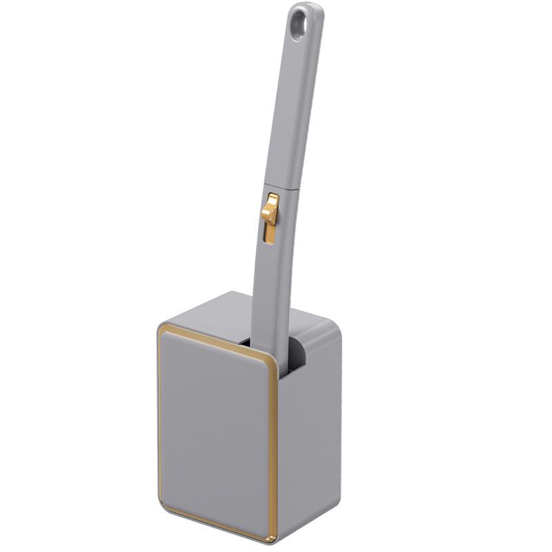 Wall-Mounted Toilet Brush with Dissolvable Heads for Complete Cleaning
