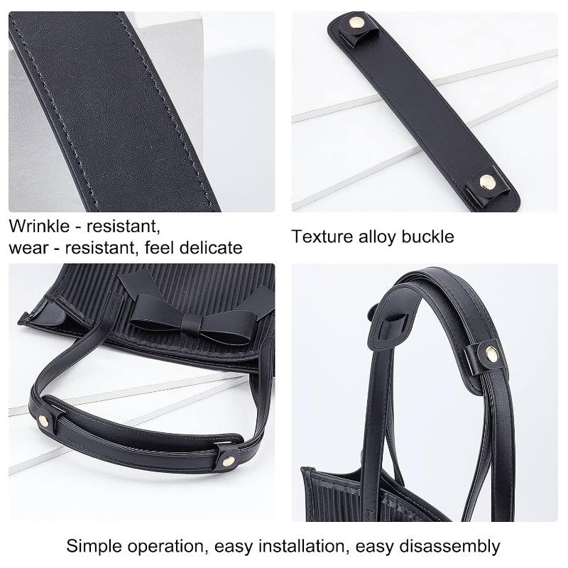 Pu Leather Shoulder Strap Pad Soft Cushion Easy Fit Pressure Relief For Handbags Backpacks Daily Use