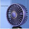 Portable Blue Mini Fan, 5-Speed USB Rechargeable Handheld Fan with LED Display, Foldable Desk Fan for Travel, Office & Outdoor