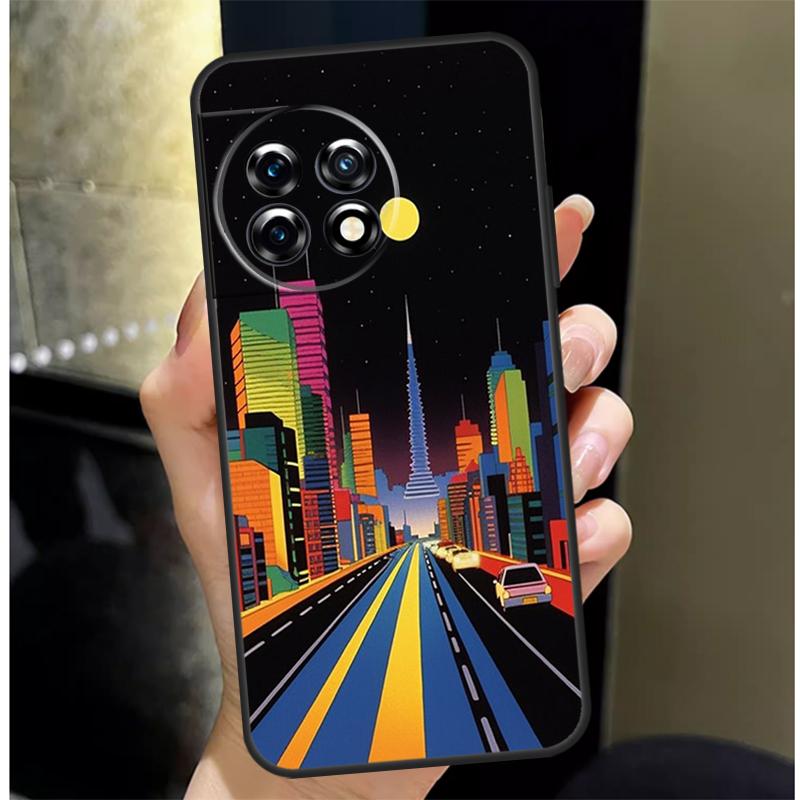 City Pop Art At Night Cover For OnePlus 13 13R 12 12R 11 10 Pro 8T 10T OnePlus Nord 4 CE 3 2 Lite N30 N20 N10 Case