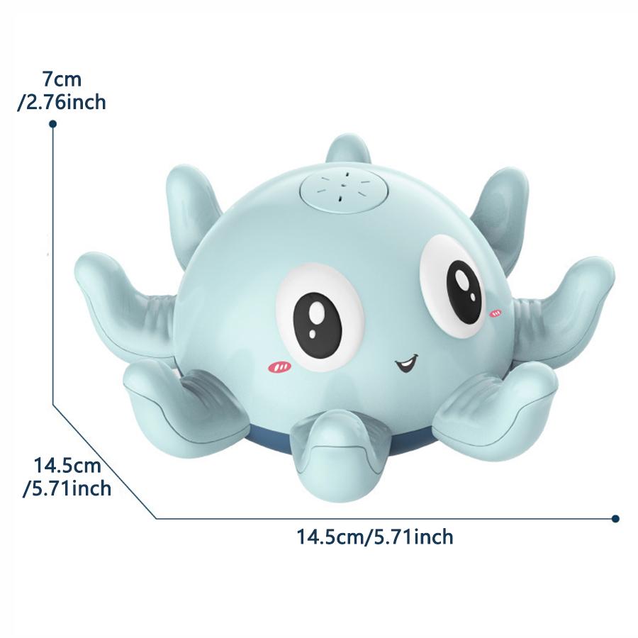 Electric Octopus Whale Baby Bath Toys Automatic Sensing Squirting Water Spray Water Shower Toys for Kids Bath with LED Light