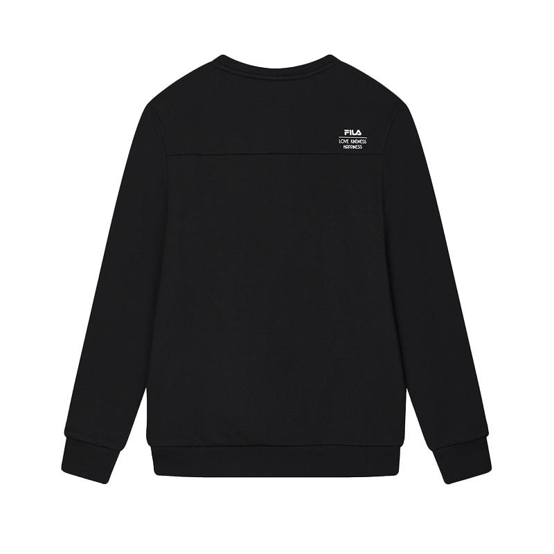 Fila Fashion Simple Knitted Pullover Sweatshirt Men Sweatshirt Black F11M518209FBK