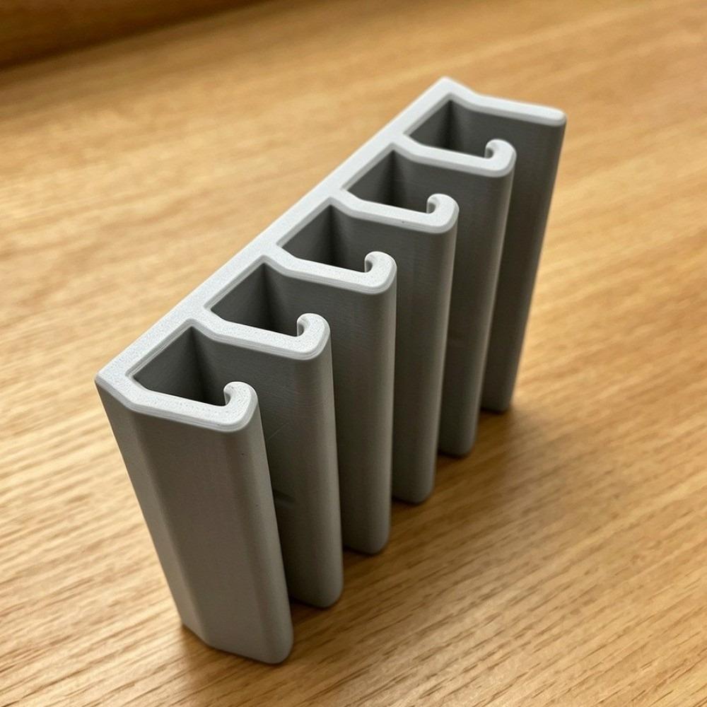 3D Printing Crisper Lid Storage Rack Wall Mounted Space Saving Box Lid Storage Rack with 5-slot Partition Mold Resistant