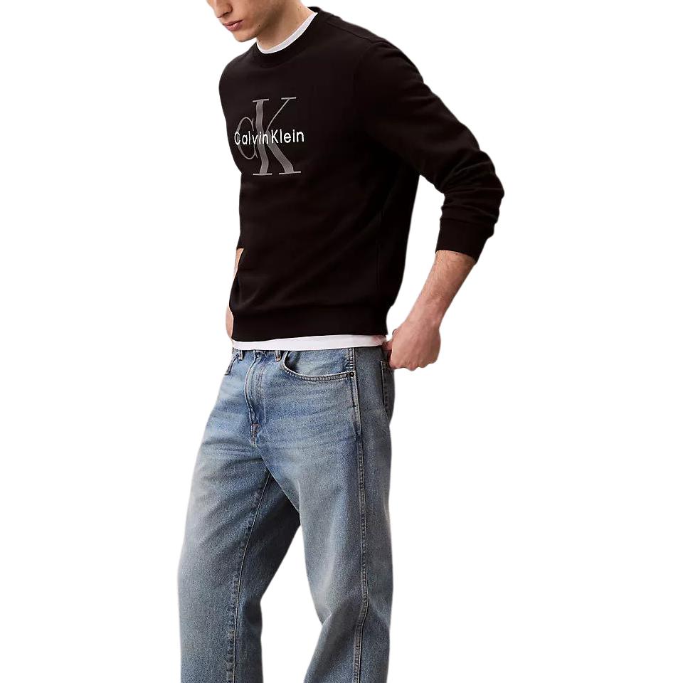 Calvin Klein Minimalist Comfortable Versatile Casual Crew Neck Logo Sweatshirt Men Sweatshirt 40BM801-UB1