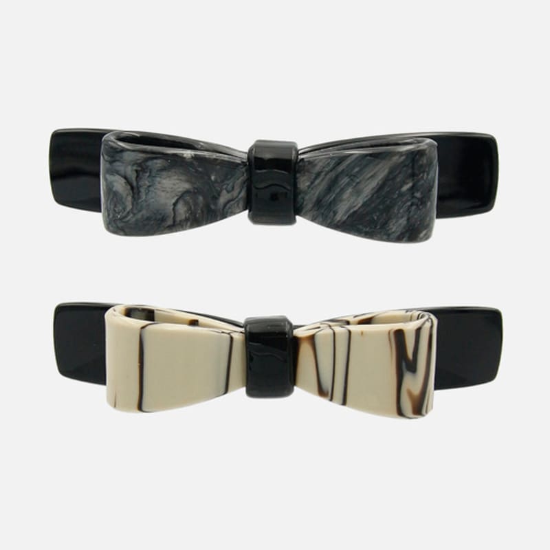 

J.Lauren Ribbon Marble Point Auto Hair Pin H01366 Marble Beige