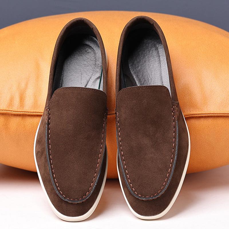 Fashion Designer New Fashion Men's Pointed Suede Leather Casual Dress Homecoming Shoes Male High Quality Loafter Formal Wedding Footwear
