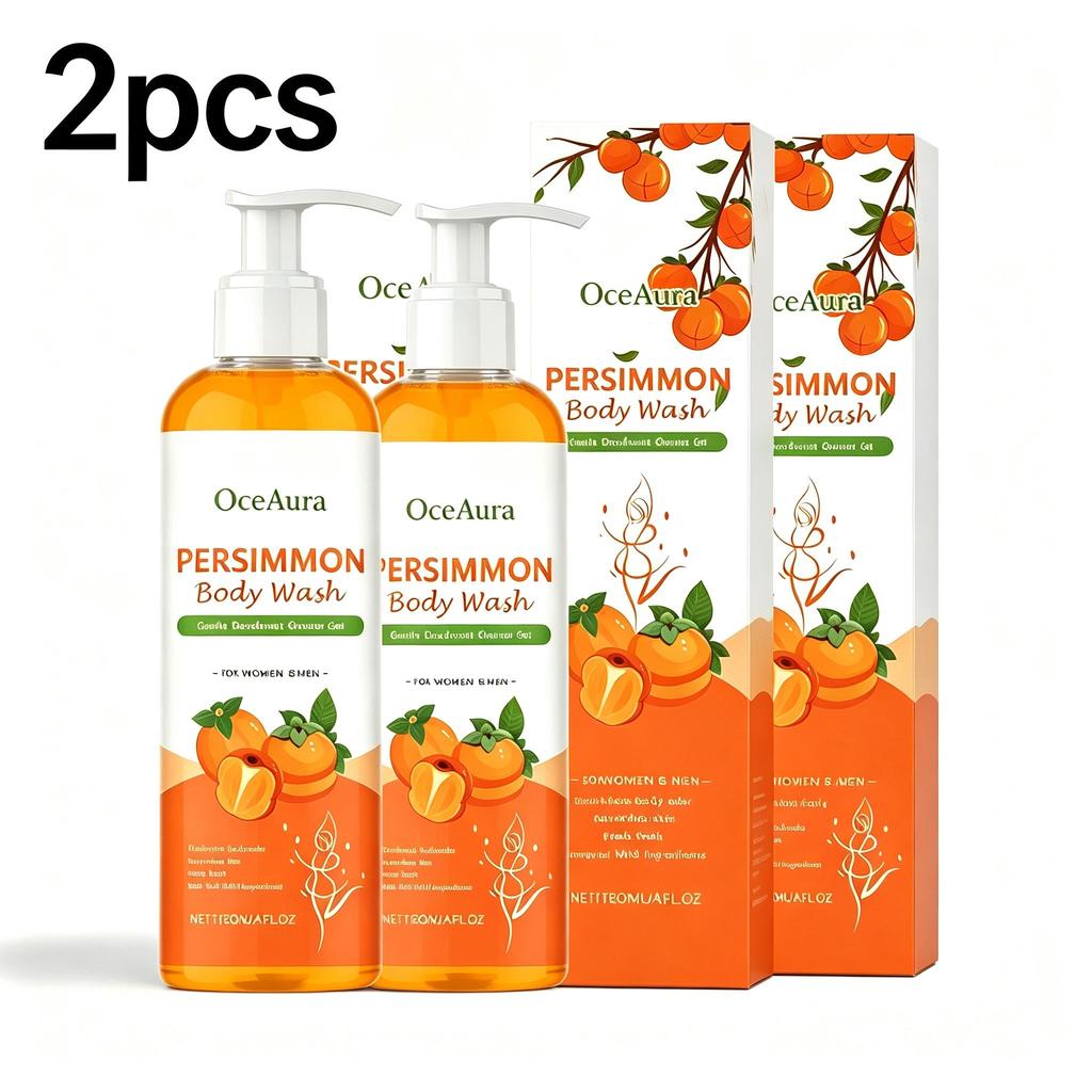 Kaki Duschgel zur Geruchskontrolle – Reinigendes, deodorierendes, feuchtigkeitsspendendes Duschgel zur Beseitigung von Körpergeruch 120ml