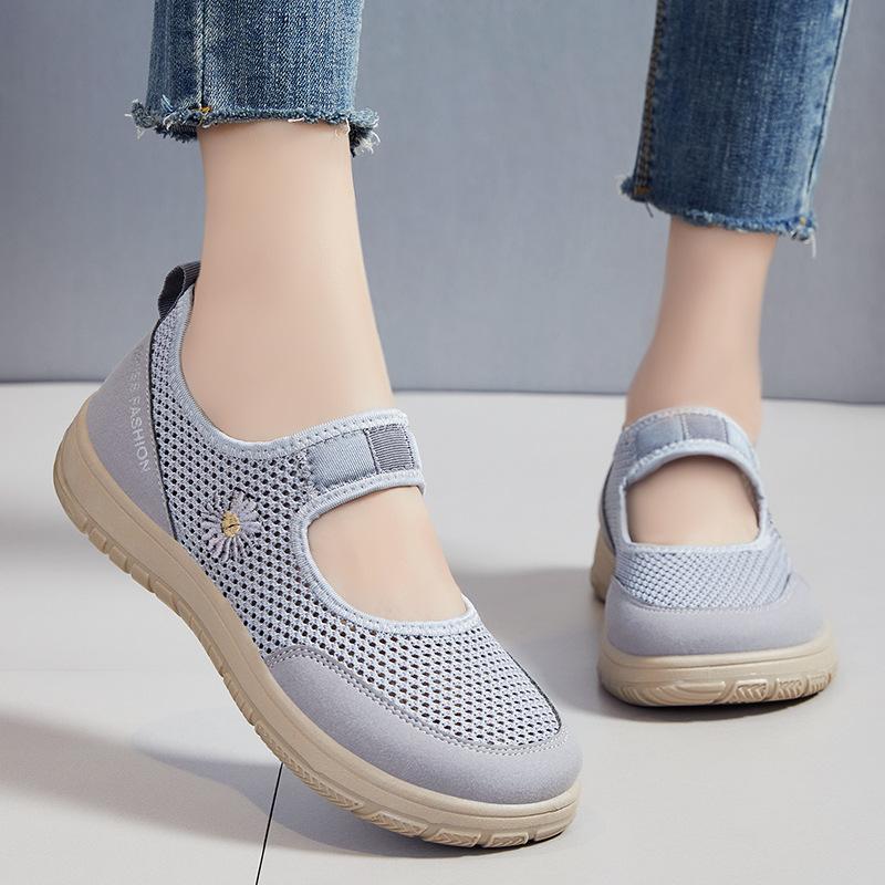Shoes women's summer new Velcro soft sole not tired feet non-slip wear-resistant casual light walking shoes