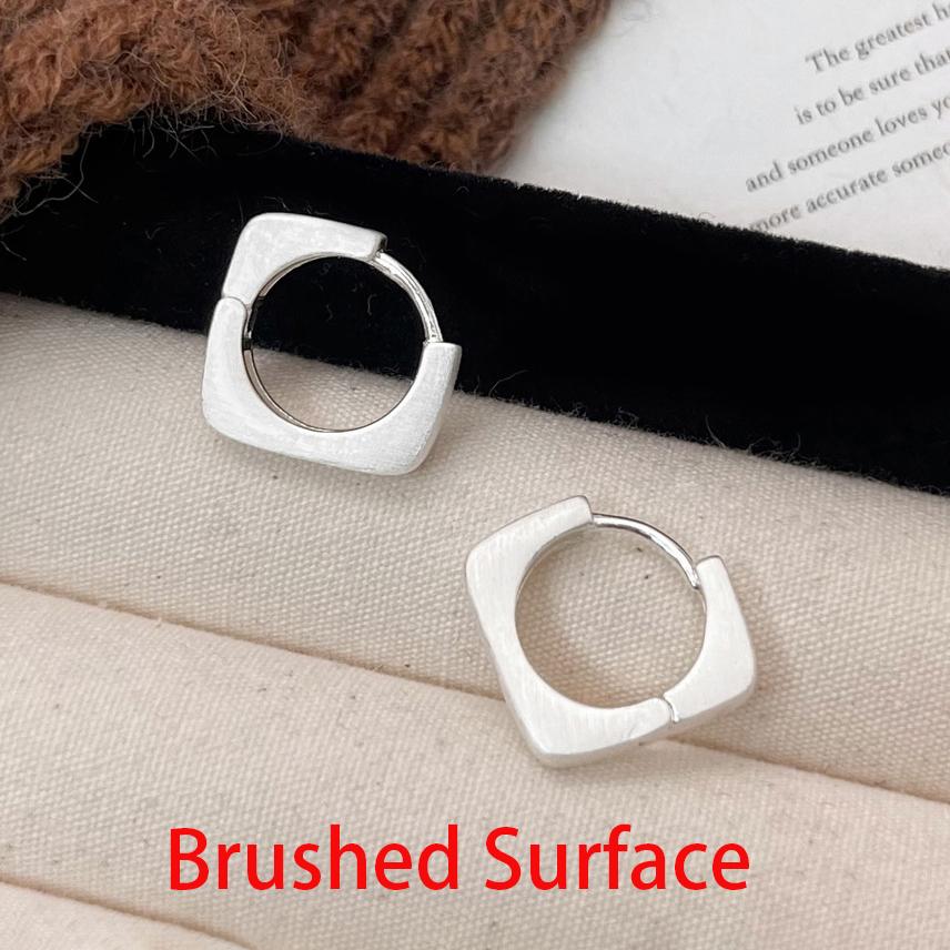 

PONYKISS Sterling Silver 18K Gold Square Hoop Earrings for Women Minimalist Vintage Fine Personality Accessories